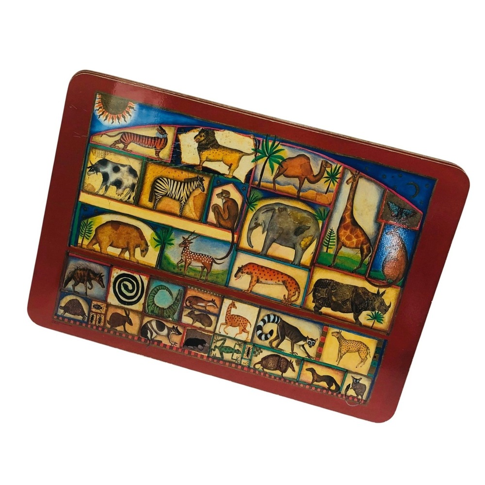 Vintage Jason Placemats Noahs Ark Animals Set of 4 Cork New Zealand Table Mats